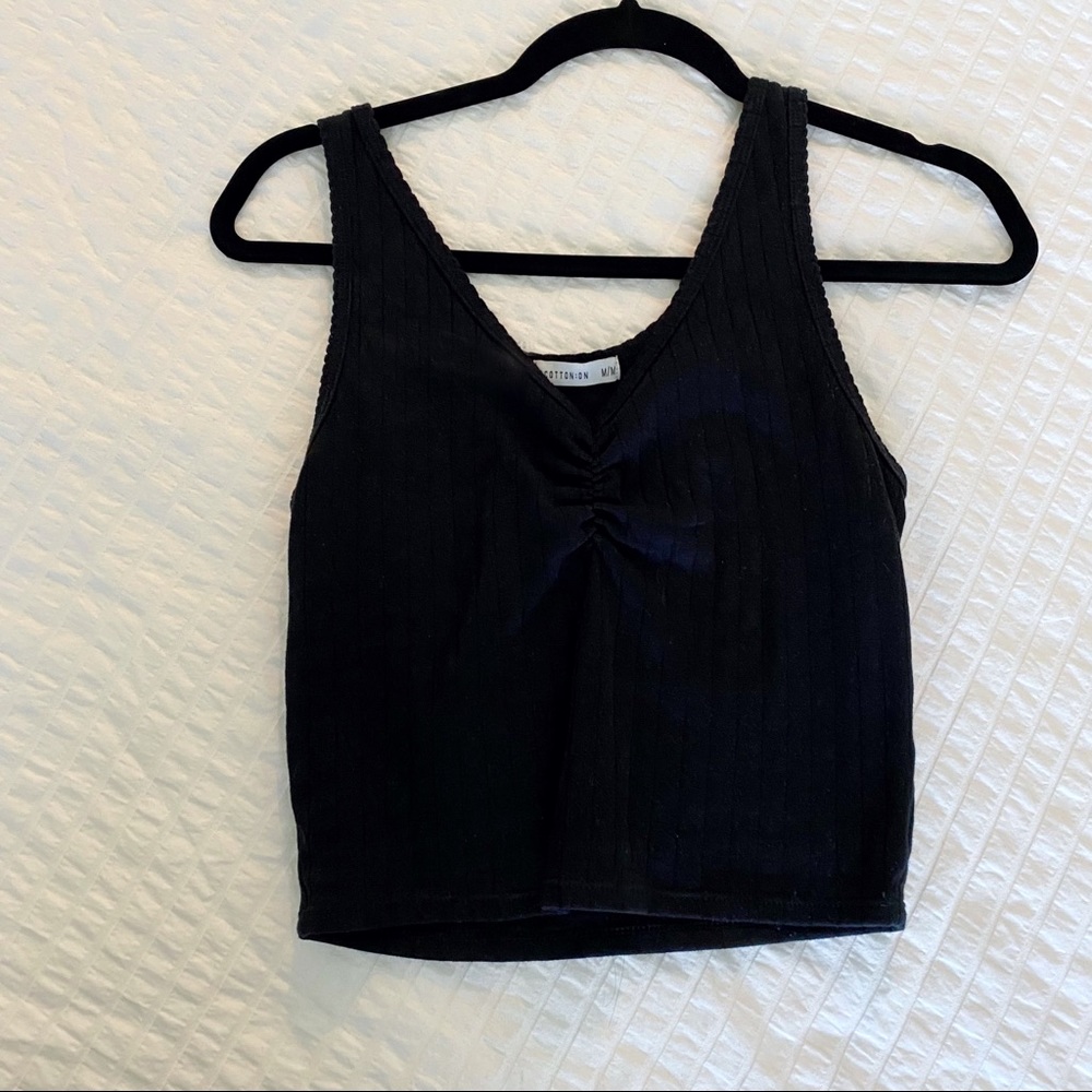 Black Ribbed Crop